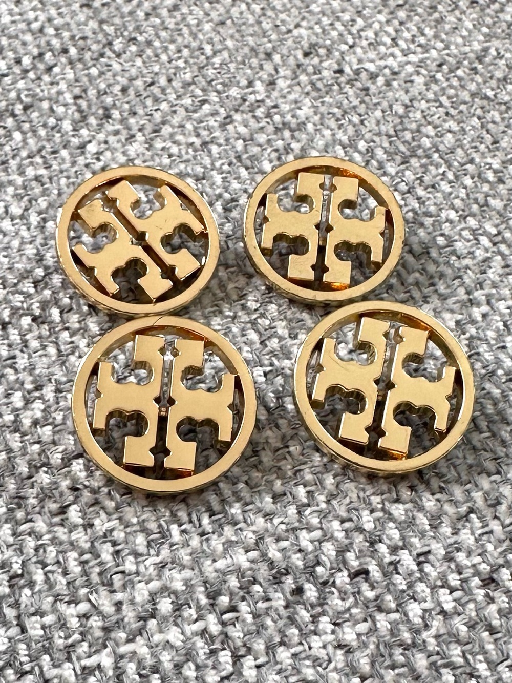 Tory Burch gold replacement buttons Set of Four
